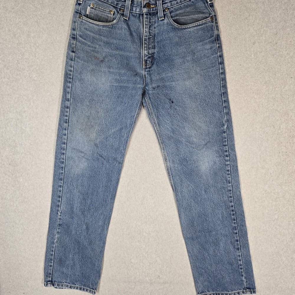 Carhartt Men Jeans 34x34 Blue Denim Work
